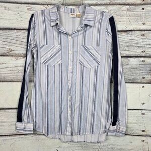 Daytrip Striped Button Up Shirt Medium Long Sleeve